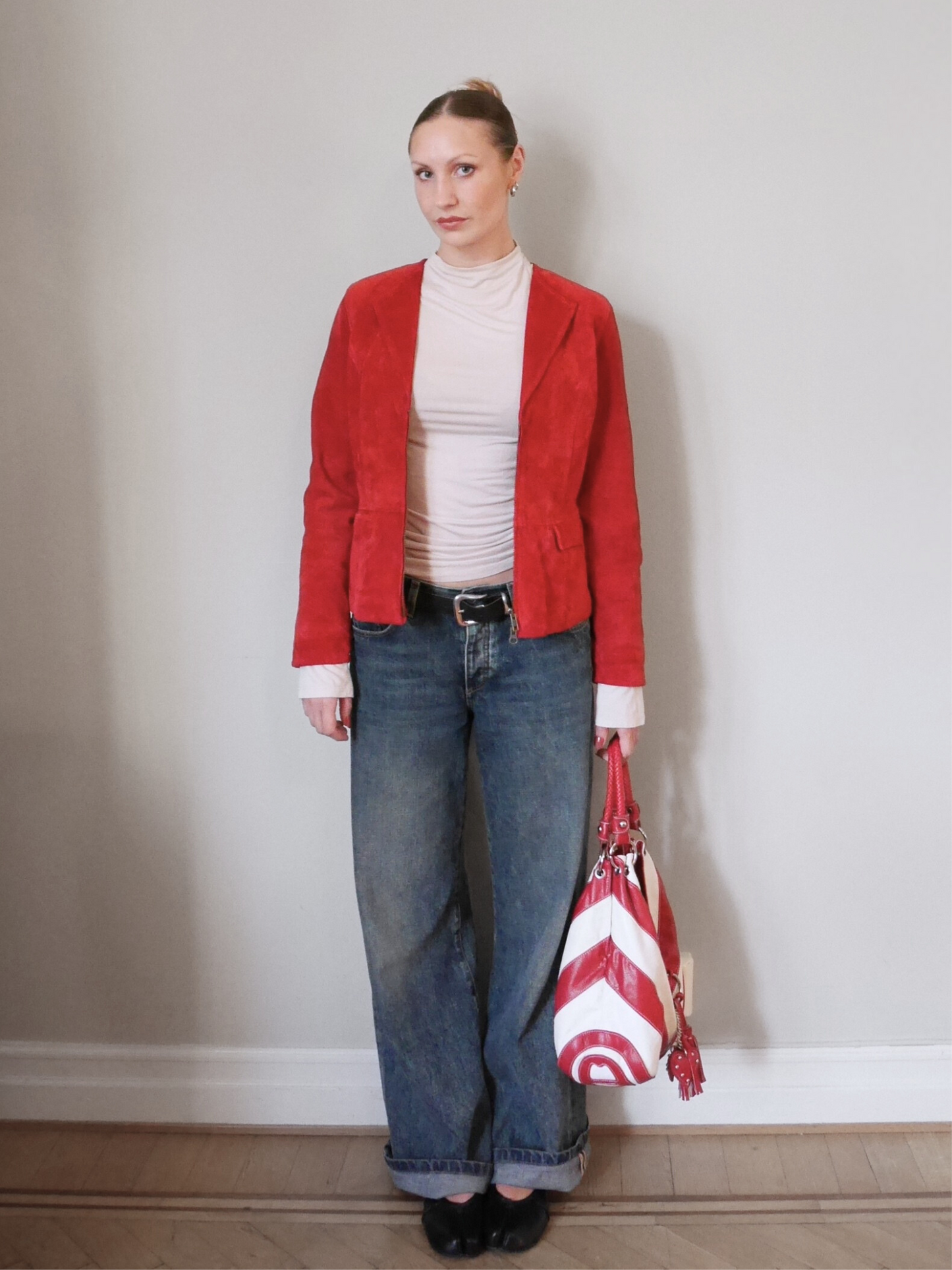 JOFAMA red suede jacket