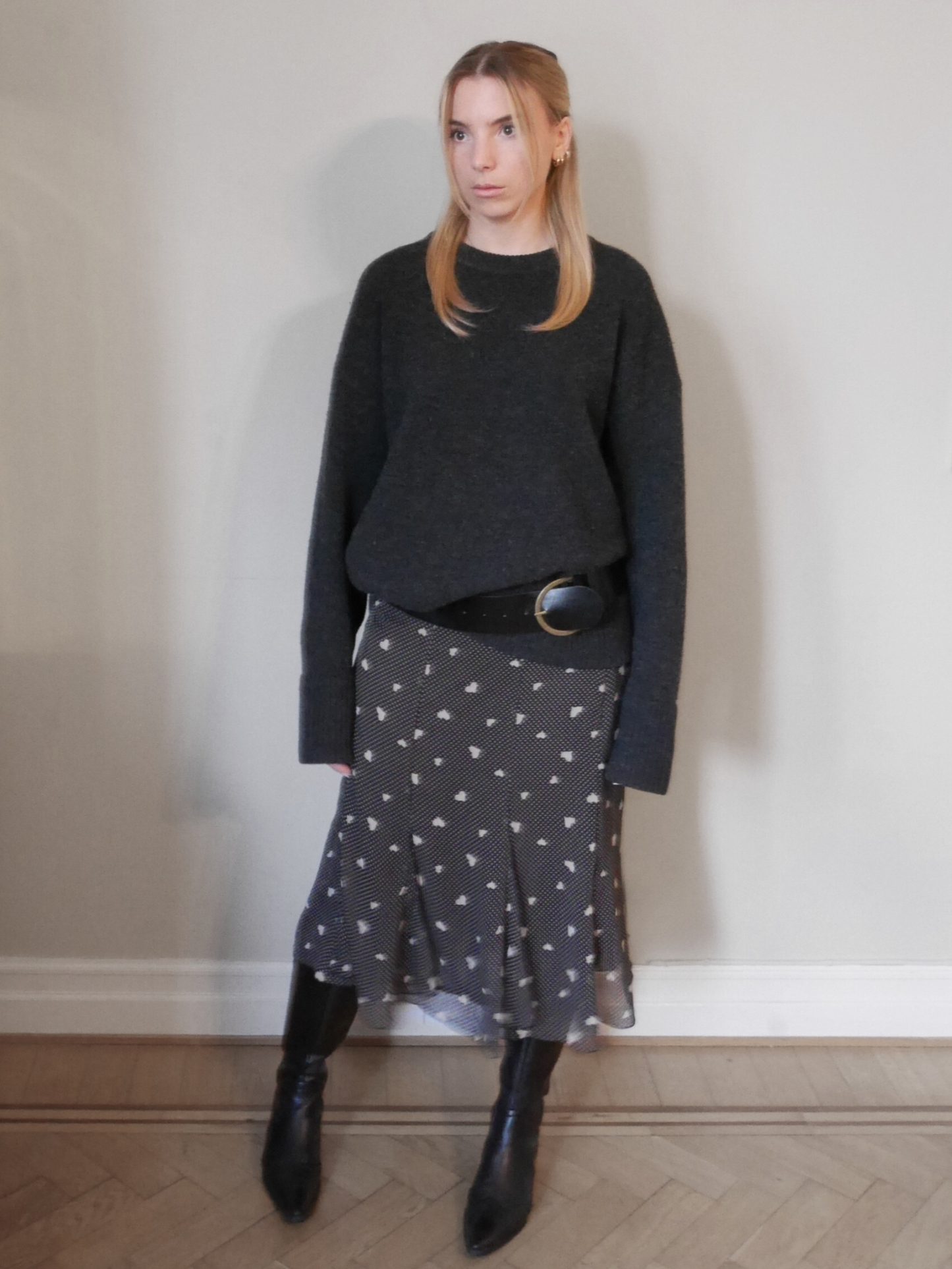 mid length flowy skirt