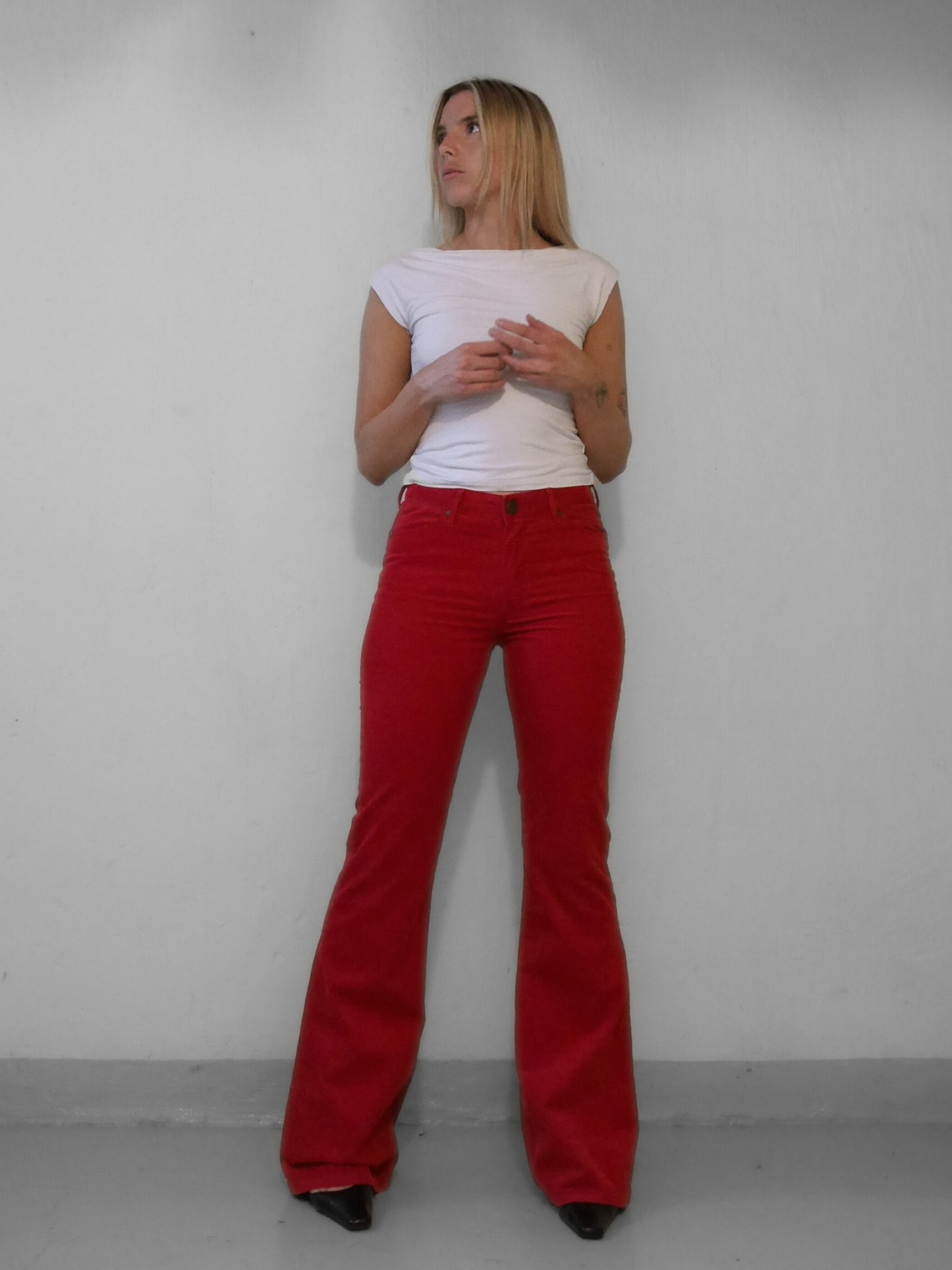 wrangler flared jeans