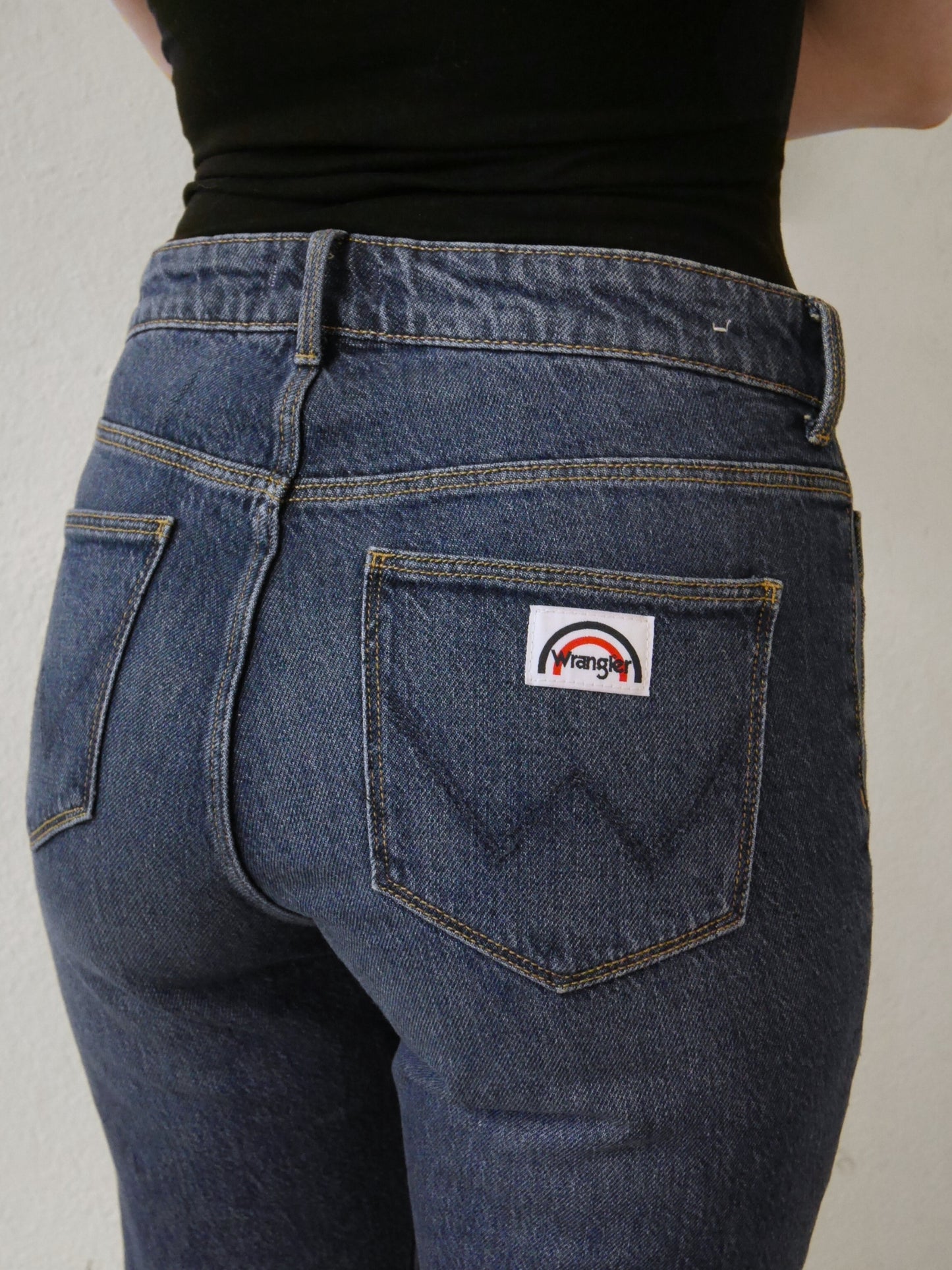wrangler flared jeans
