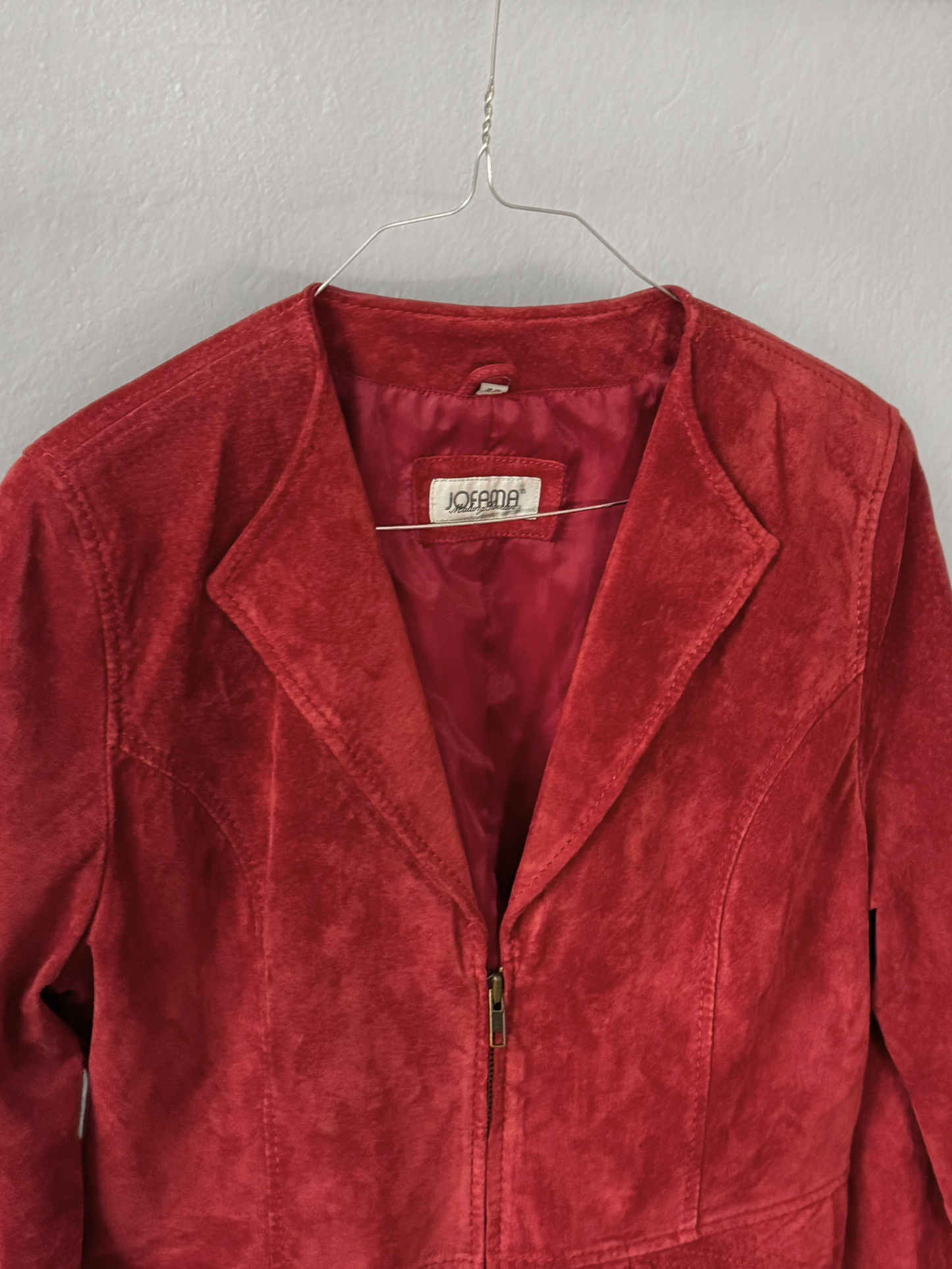 JOFAMA red suede jacket