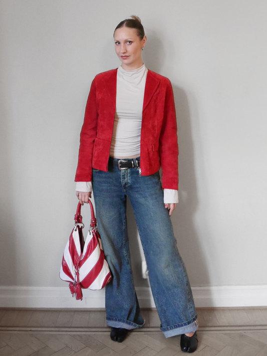 JOFAMA red suede jacket