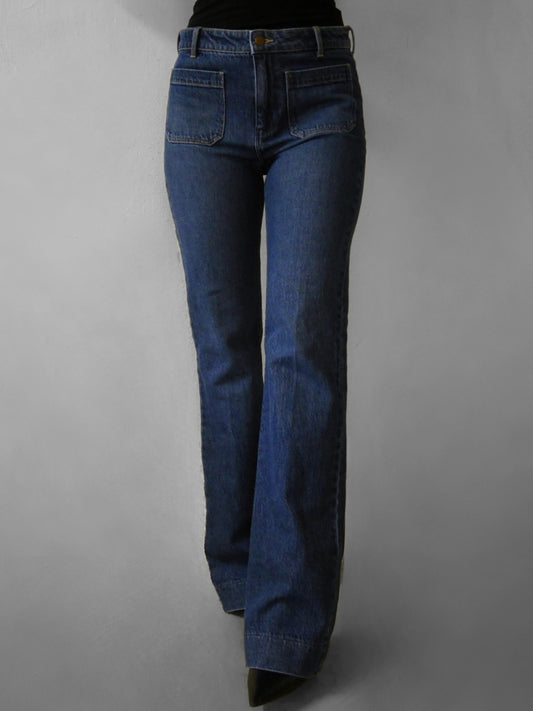 wrangler flared jeans